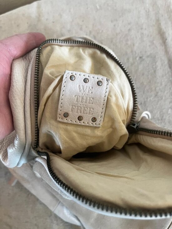 Free People We The Free Champagne BoHo Leather SoHo Convertible Sling Back Pack main image 8
